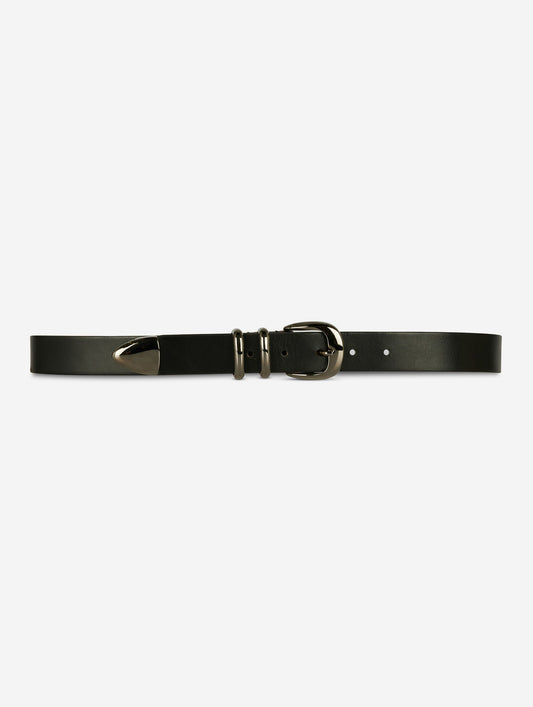 Ceinture en cuir noir