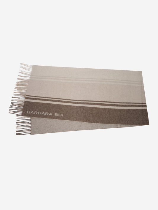 Écharpe en laine et cachemire beige