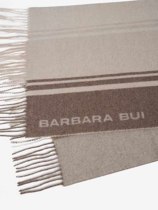 Écharpe en laine et cachemire beige