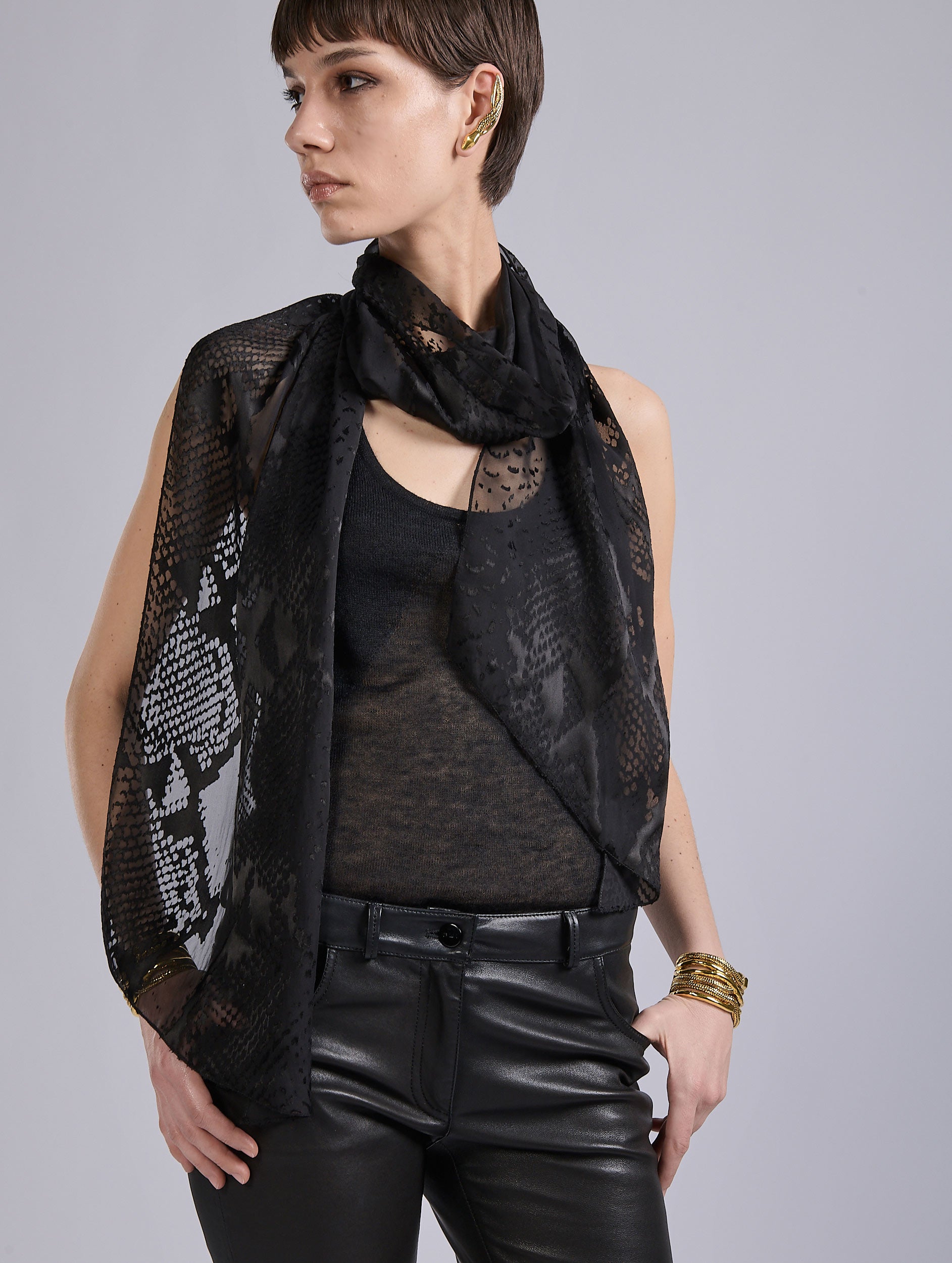 Top Isabel Marant Étoile En Velours Dévoré Vert Et Noir - Taille M - Occasion Très Bon état