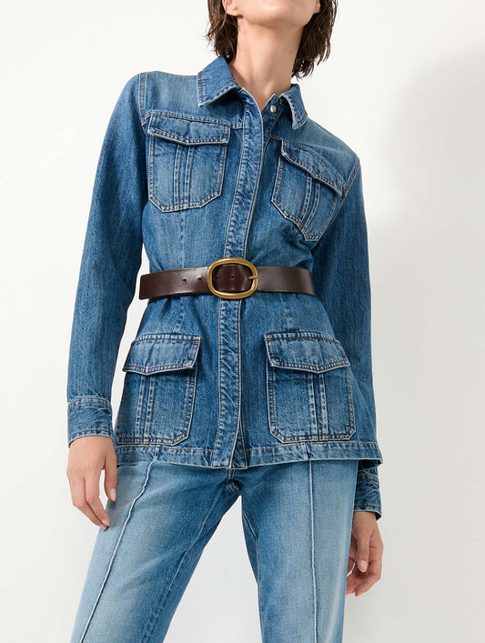 Denim safari jacket