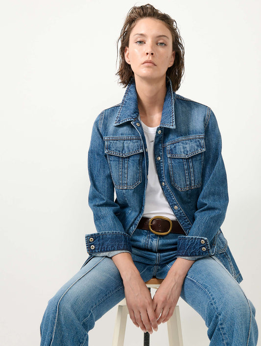 Denim safari jacket