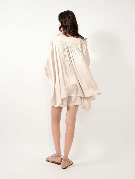 Champagne Angel Skin embroidered top