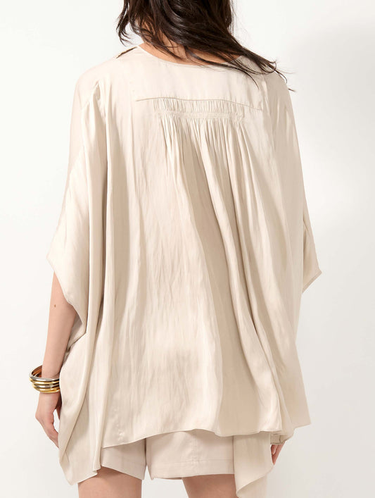 Champagne Angel Skin embroidered top