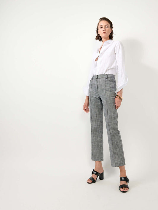 Pantalon 7/8 en sergé de coton gris