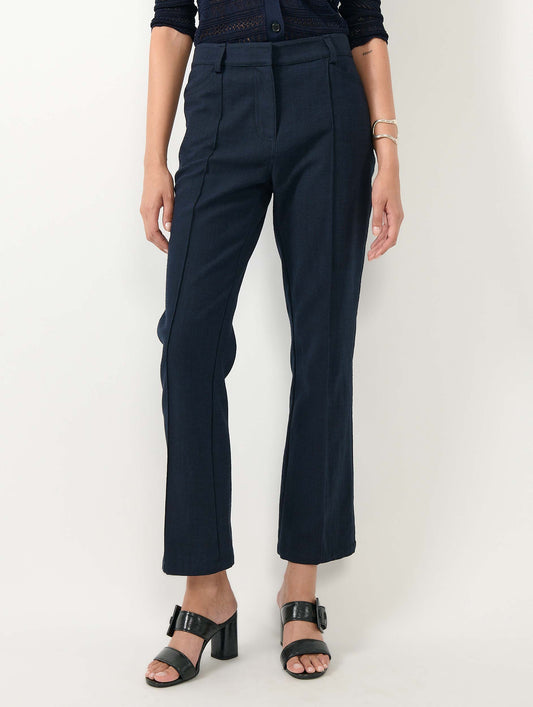 Pantalon 7/8 en sergé de coton navy