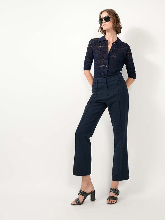 Pantalon 7/8 en sergé de coton navy