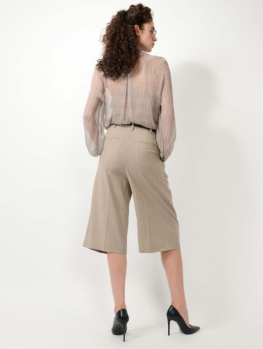 Sand tennis pinstripe Bermuda shorts