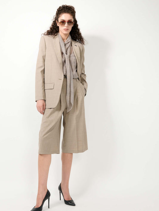 Sand tennis pinstripe Bermuda shorts