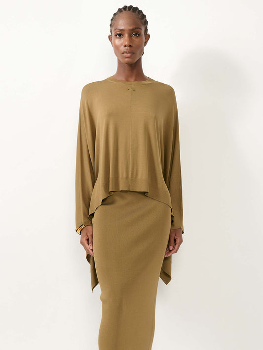 Ochre knit cape sweater