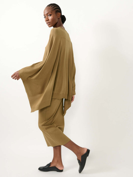 Ochre knit cape sweater