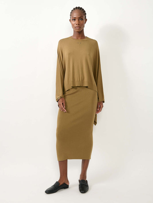 Ochre knit cape sweater