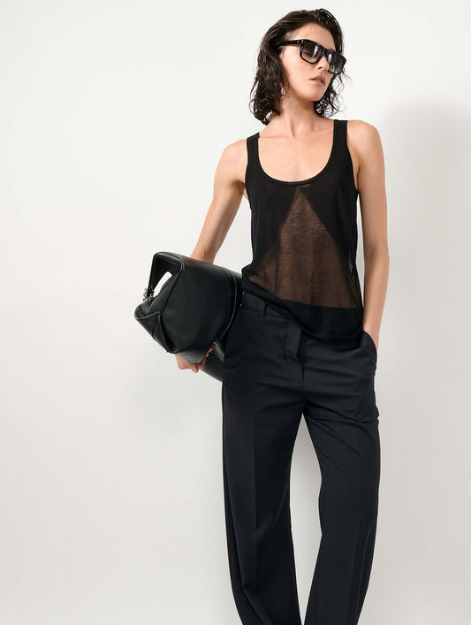 Débardeur en maille extrafine noir