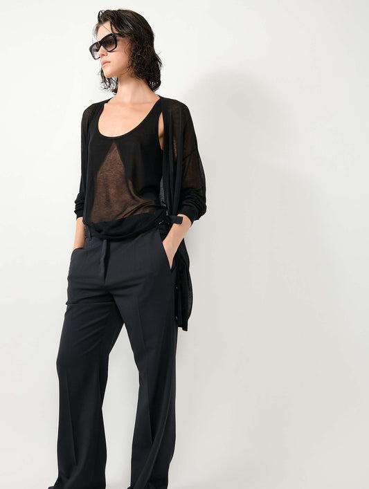 Débardeur en maille extrafine noir