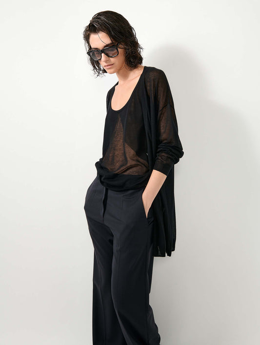 Débardeur en maille extrafine noir