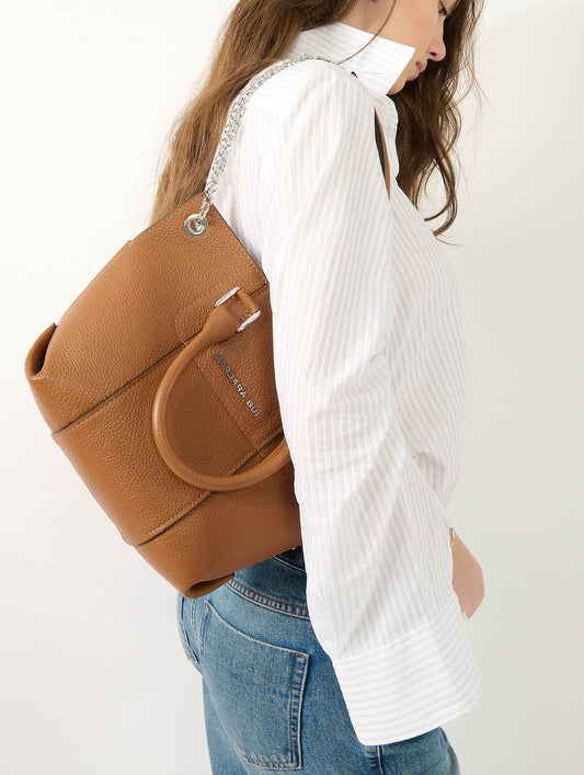 Sac "Little Chamallow" en cuir caramel