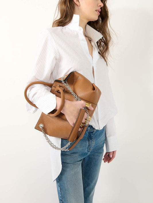 Sac "Little Chamallow" en cuir caramel