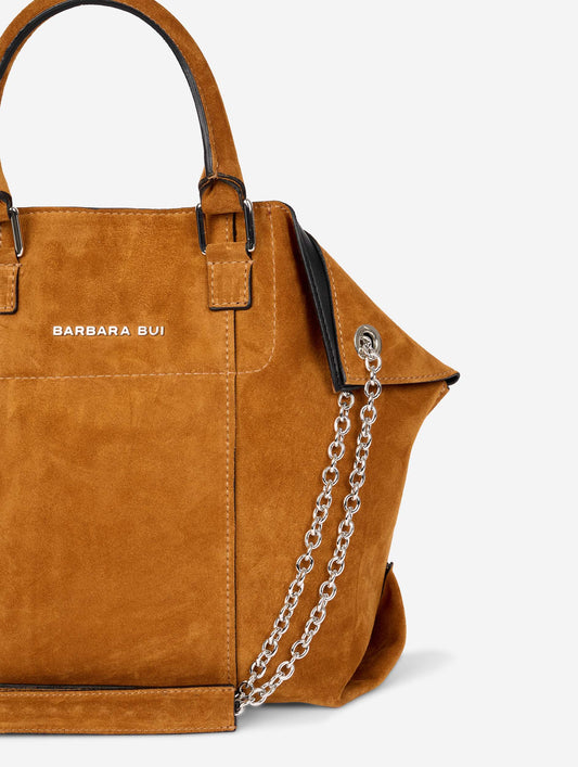 Sac "Chamallow" en daim moutarde