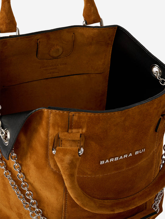 Sac "Chamallow" en daim moutarde