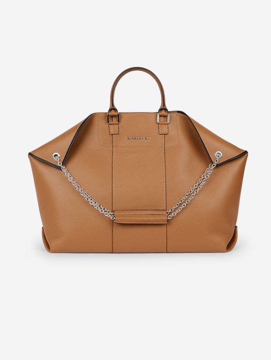Sac "Big Chamallow" en cuir caramel