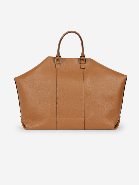 Sac "Big Chamallow" en cuir caramel