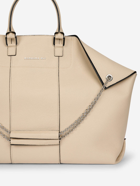 Sac "Big Chamallow" en cuir écru