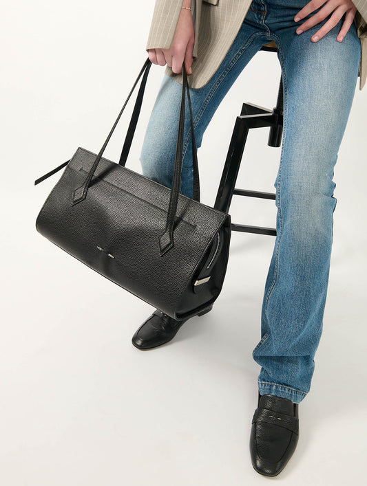 Sac "To B." en cuir noir