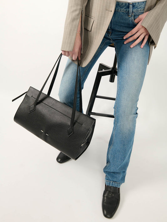 Sac "To B." en cuir noir