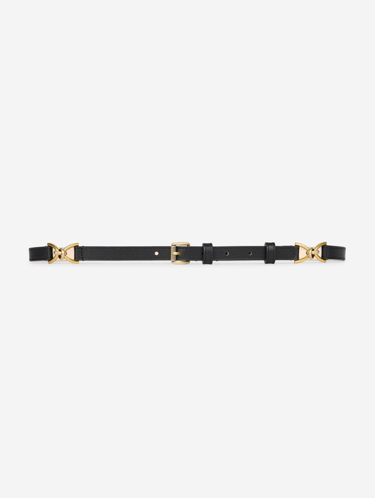 Ceinture en cuir noir