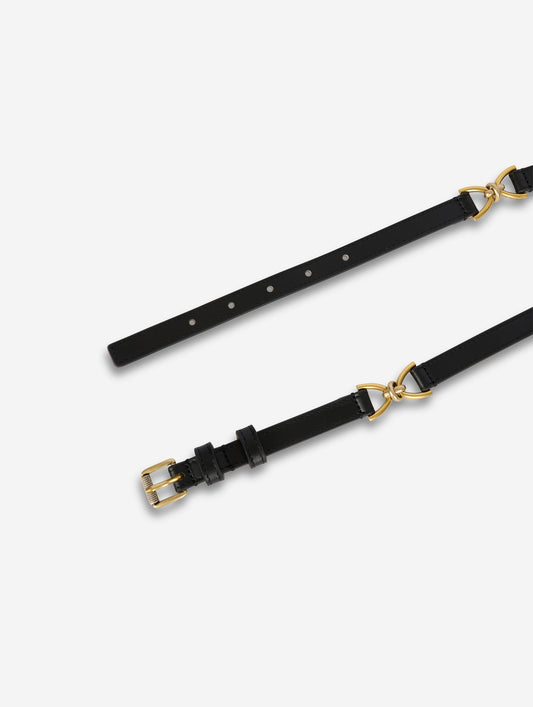 Ceinture en cuir noir