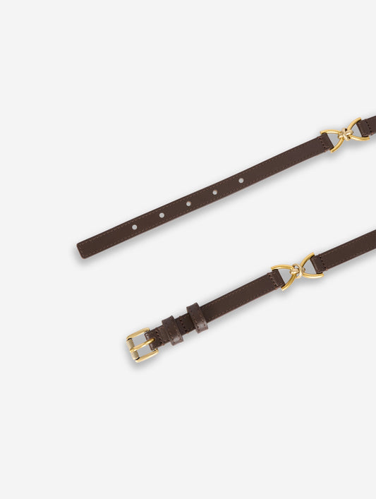 Ceinture en cuir café