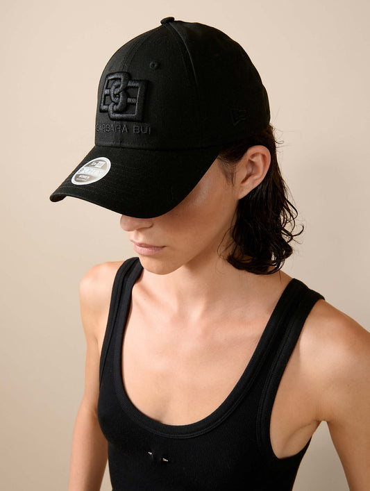 BB X New Era cap in black cotton canvas
