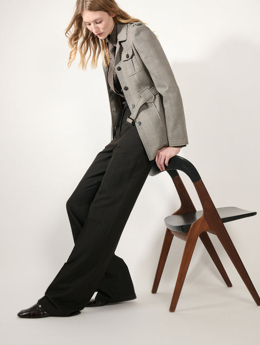 Hazelnut Prince of Wales safari jacket