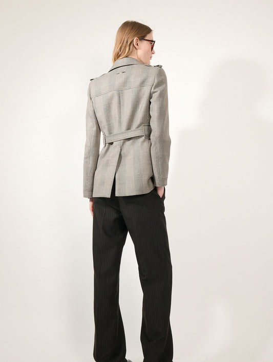 Hazelnut Prince of Wales safari jacket
