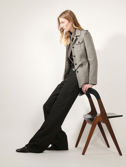 Hazelnut Prince of Wales safari jacket