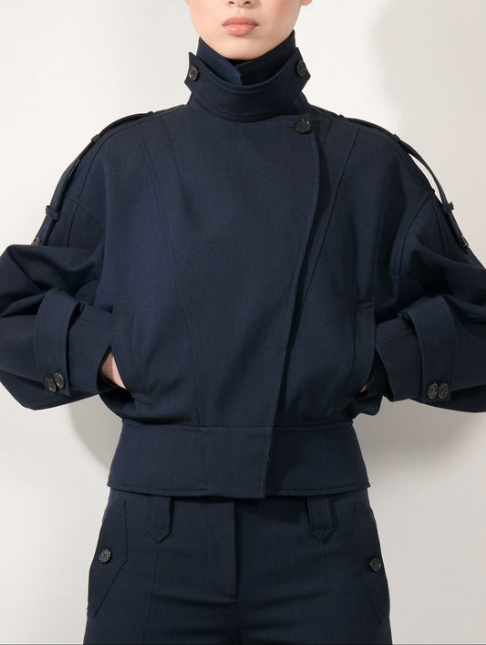 Dark navy wool cover jacket