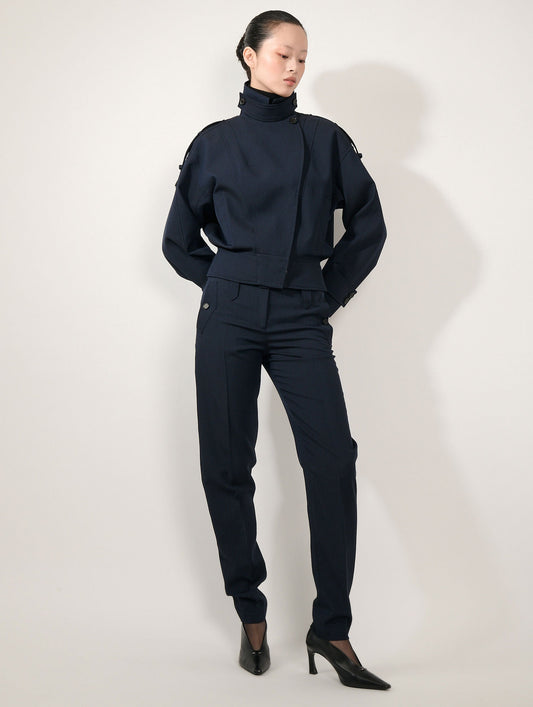 Dark navy wool cover jacket