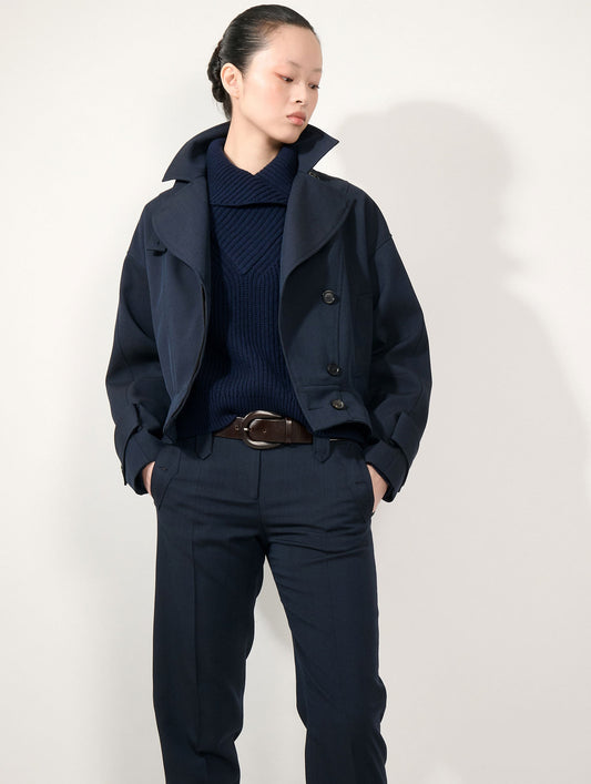 Dark navy wool cover jacket