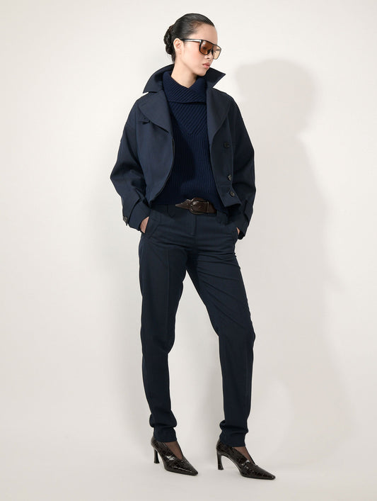 Dark navy wool cover jacket