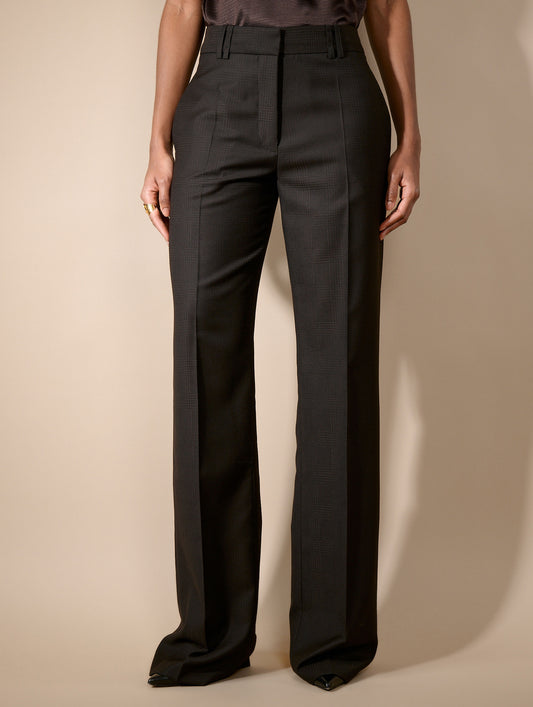 Pantalon large en Prince de Galles macassar
