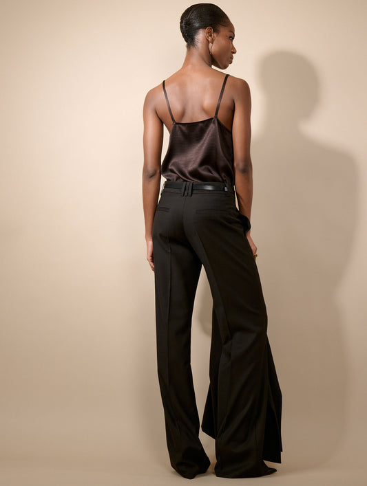 Pantalon large en Prince de Galles macassar
