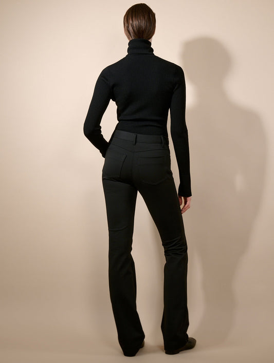 Pantalon 5 poches en jersey milano noir
