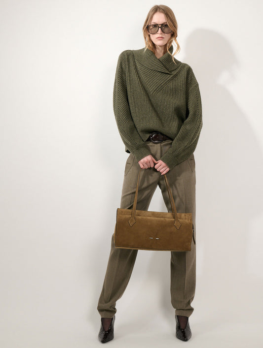 Pull col camionneur en laine yak cachemire mousse