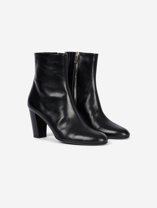 Boots en cuir noir