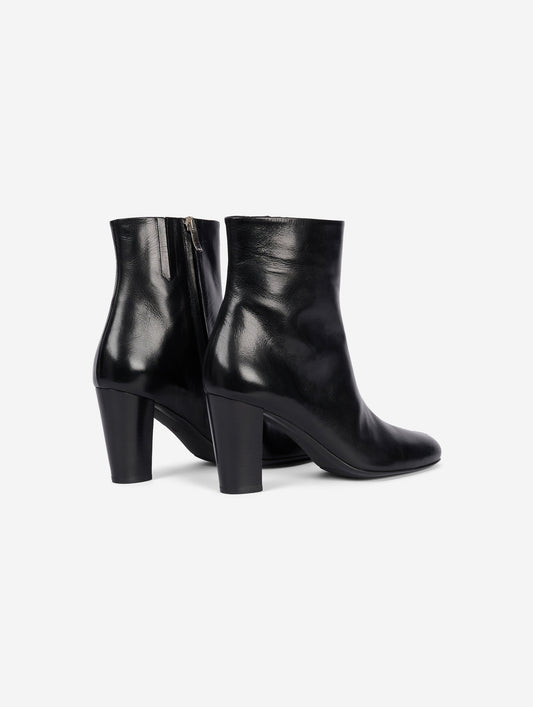 Boots en cuir noir