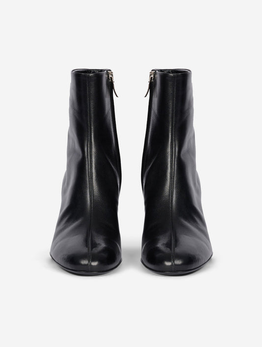 Boots en cuir noir