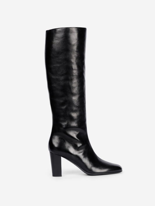 Bottes en cuir noir