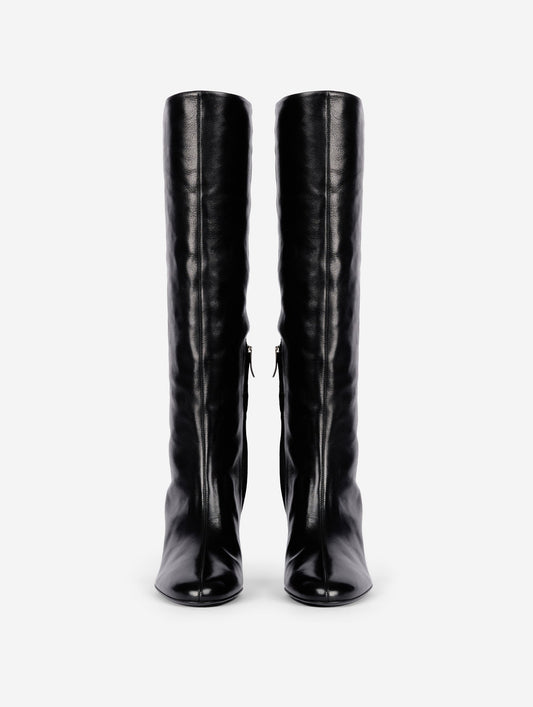 Bottes en cuir noir