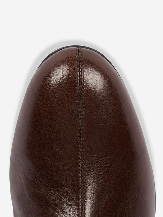 Brown smooth leather boots