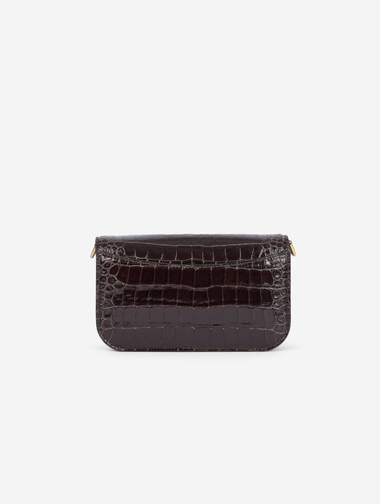 Petit sac "Like Me" gaufré chocolat
